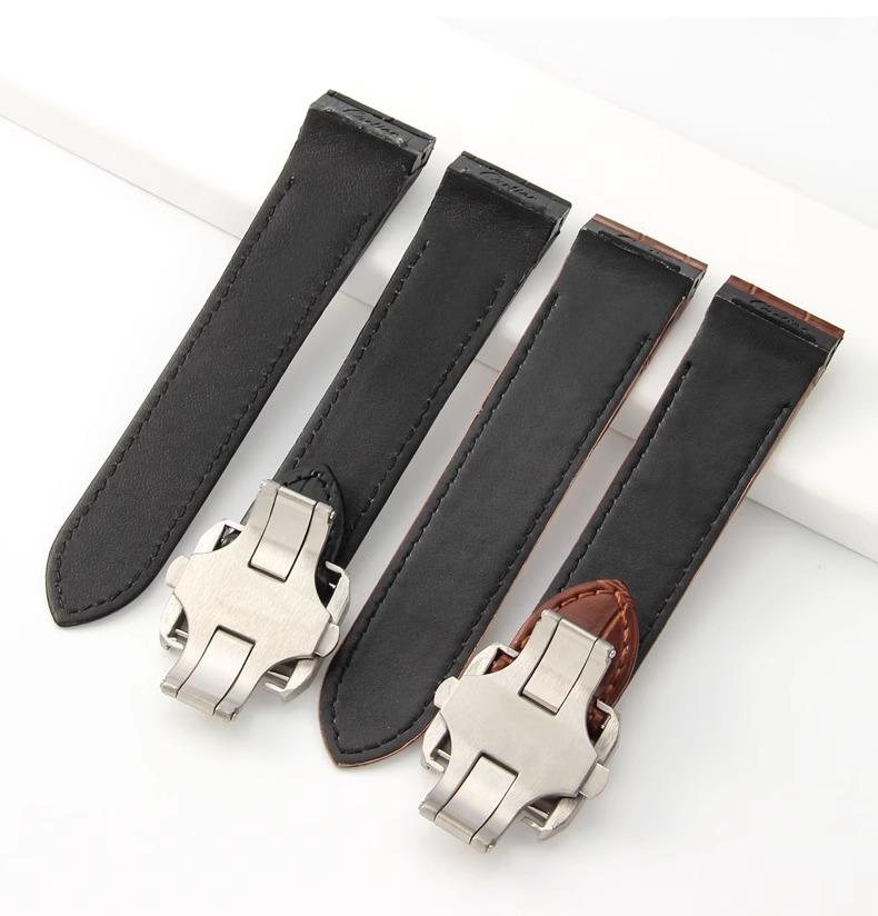 ONECowhide Leather Watch Strap for Cartier Santos 100 Series Watch Bracelet Waterproof Sweatproof 20mm 23mm Accessories ReplacementMN