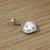 Navel Stud Fashion White Zircon Model Belly Dance Brand New Navel Buckle Piercing Jewelry Anti-Allergy Umbilical Ring