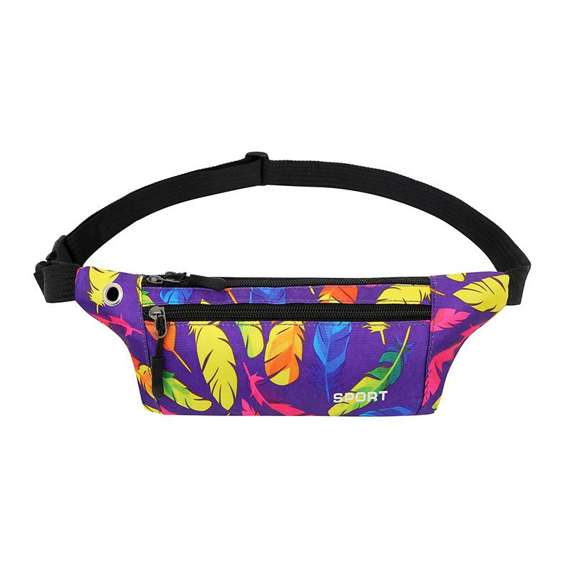 Running Waist Bag for Men Oxford Cloth Waterproof Crossbody Chest Bag Multi Functional Waist Bag