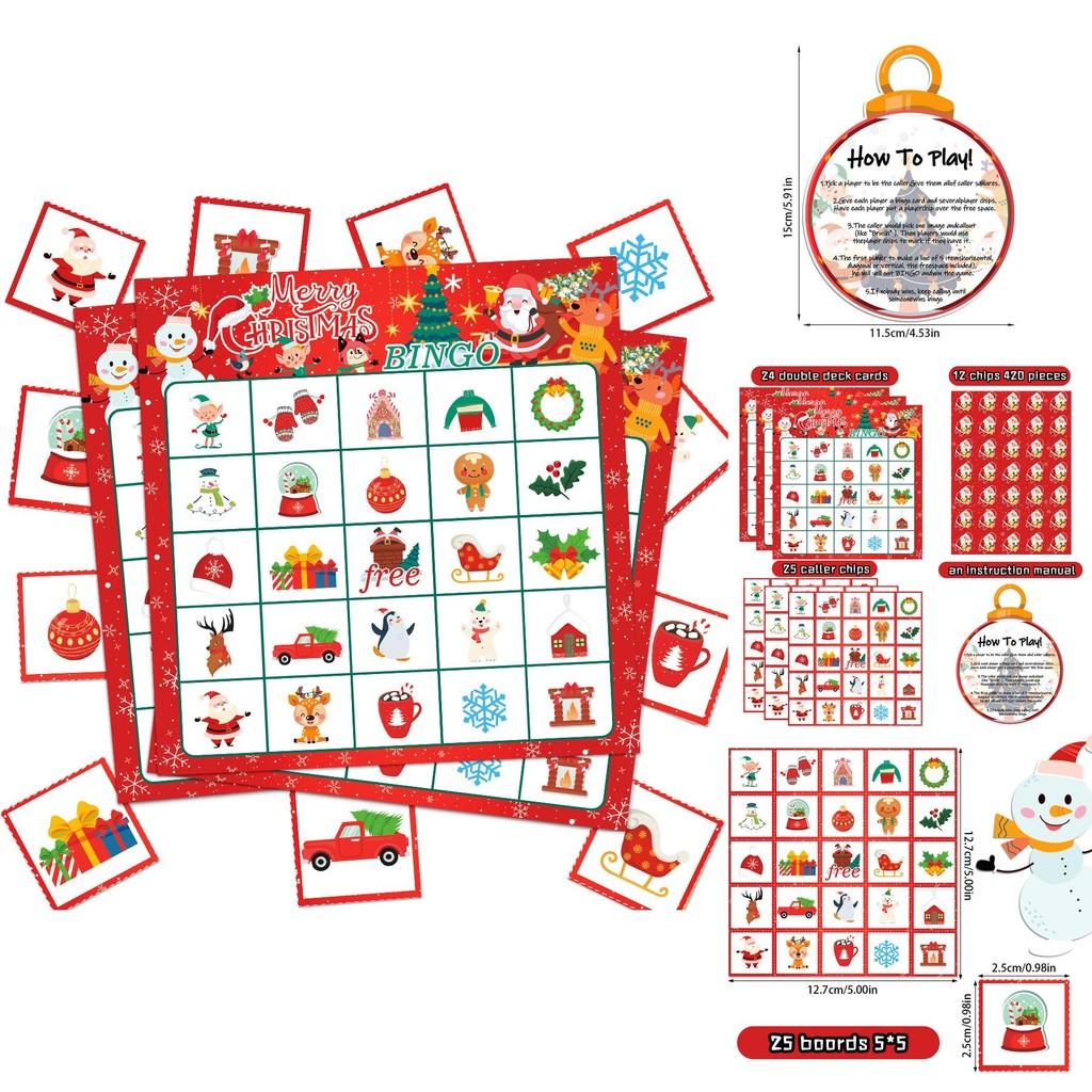 Festive Christmas Snowman Bingo Game With Paper Cards And Play Instructions For Kids