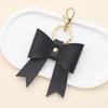 Bow Shaped PU Leather Keychain Bag Pendant Ornament
