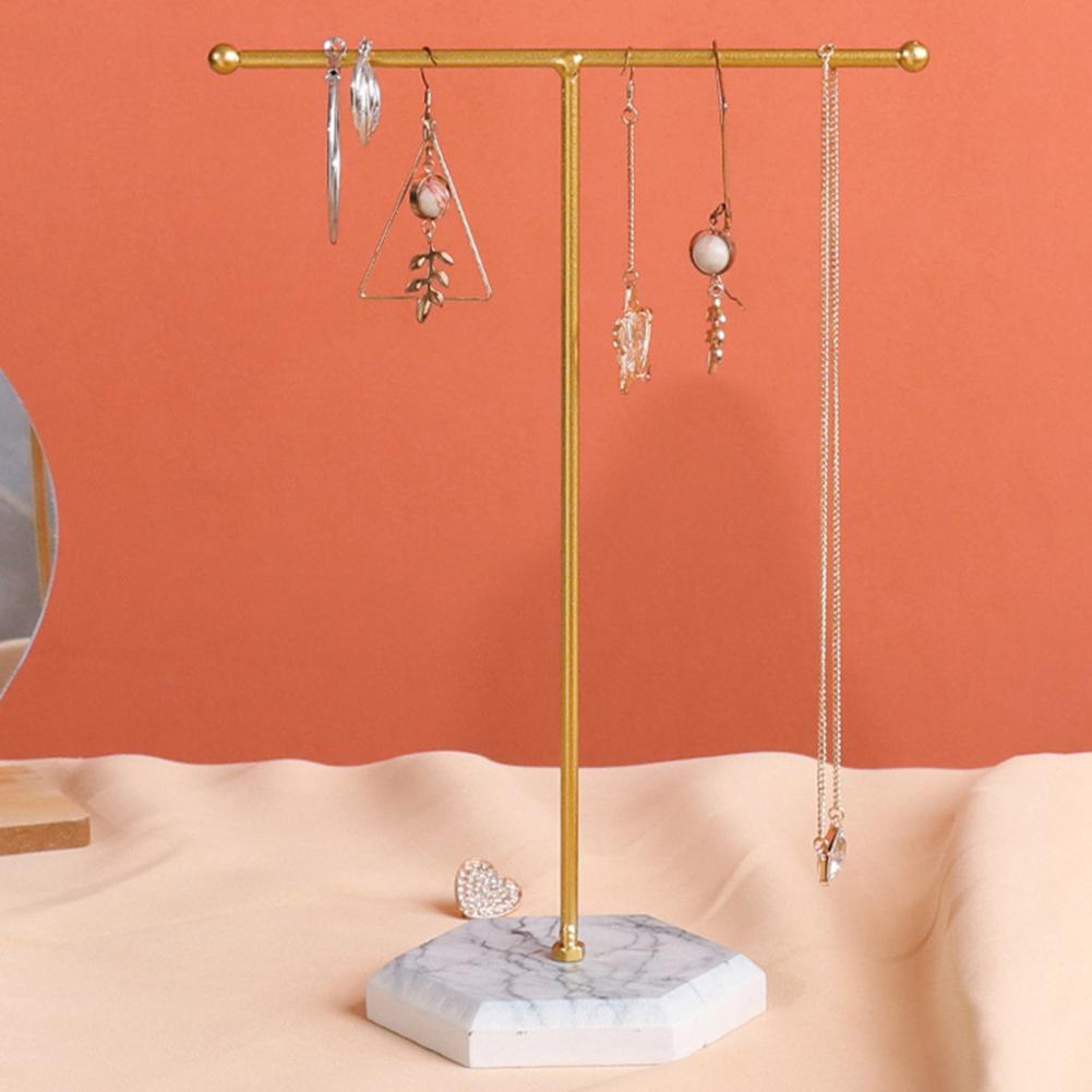 Chic Jewelry Holder Corrosion-resistant Iron Jewelry Shelf Girls Multi-functional Metal Jewelry Rack