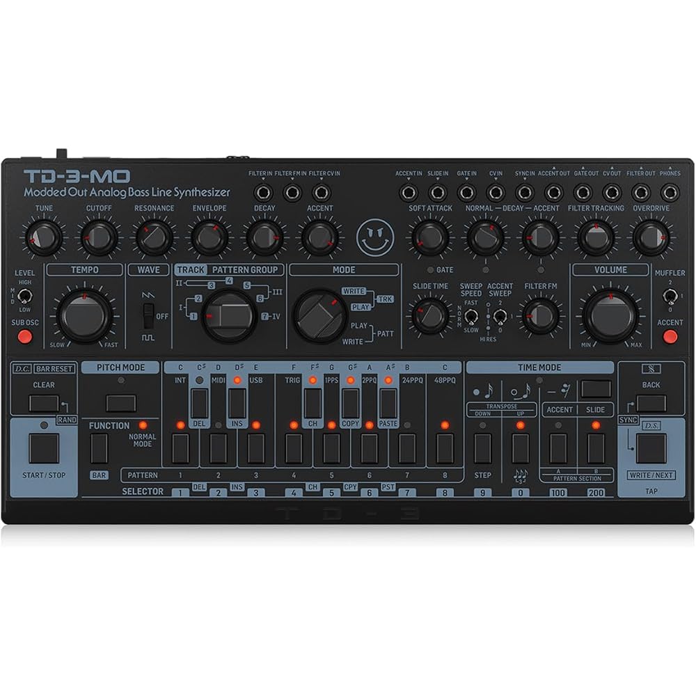 Behringer Analog Baseline Synthesizer Modded Out Model USB/DIN MIDI Compatible VCF MIDI CC Contro...
