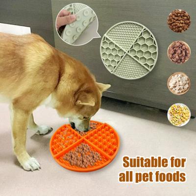 Silikon Hundesleckmatte Angstlinderung Anti-Erstickung Haustierfuttermatte Langsamer Futterspender Schleckmatte Spielzeug für kleine mittelgroße große Hunderassen