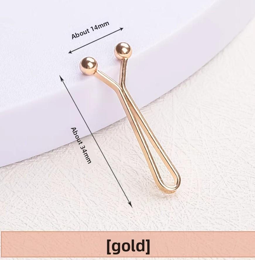 

1/2/4 шт. Зажим для платка, Зажим для шелкового шарфа, Зажим для шеи, U-образный зажим для носового платка, Зажим для шали, Зажим для носового платка, DIY швейные принадлежности 2PCS золотой