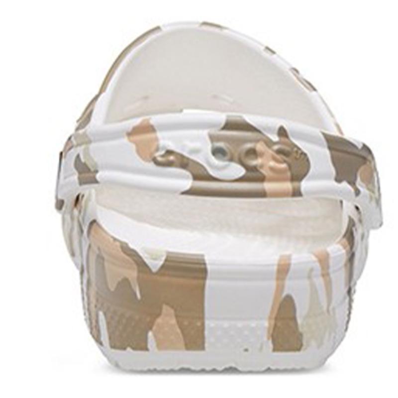 Crocs Classic Clog Camouflage Printing Beach Sandals White Camouflage Unisex
