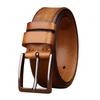 Men'S Whole First-Layer Cowhide Belt Casual Simple Pin Buckle Leather Belt Business Middle-Aged And Young Men'S Belt