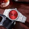 Fashion Men's Quartz Wristwatch - Frosted Stainless Steel Band, Multiple Color Dials, Casual & Business Watch
