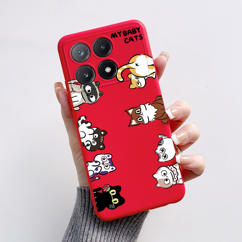 For Xiaomi Poco X6 Pro Case Stylish Painted Silicone Bumper Shockproof Phone Cases Cover Coque For Xiaomi Poco X6 Pro 5G Fundas