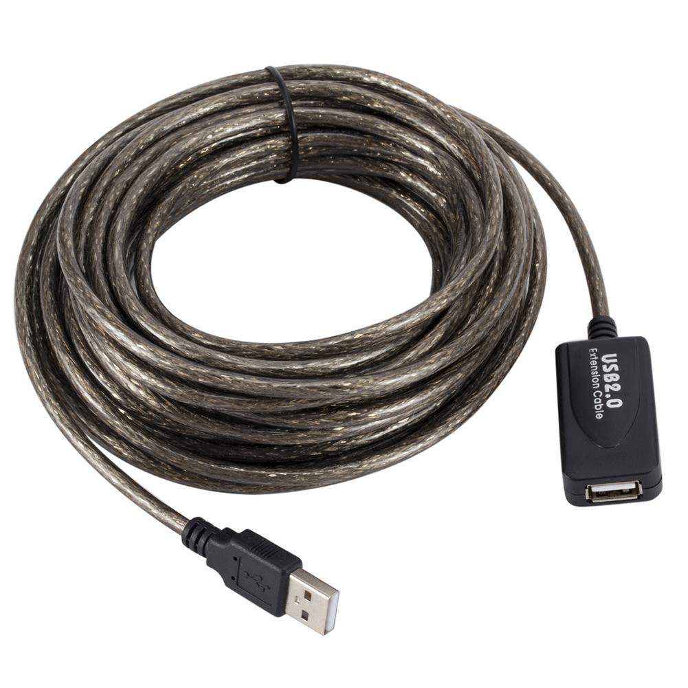 PVC Extension Cable USB Signal Amplification 5/10/15/20m USB 2.0 Extension Cable Male To Female Active Repeater Extender Cord