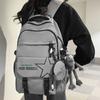 Schoolbag Japanese ins Tooling Style School Bag Male Large Capacity Junior High School Student Backpack Cool College Student Couple Backpack