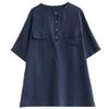 DIMANAF 2026 Plus Size Summer Women Blouse Shirts Casual Lady Tops Tunic Shirt Vintage Oversize Loose Tees Linen