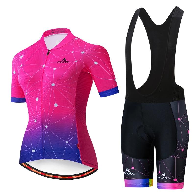 Women Pro Team Bike Summer Cycling Jersey Set Clothes Bicycle Clothing Breathable Cycling Set Maillot Ropa Ciclismo