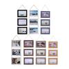 Hanging Picture Frames Set 3 Openings Collage Photo Frames for Horizontal 5 by 7 Inch Pictures for Wall Decors