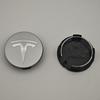ANC1 4pcs/set 56mm Matte Silver Original Car Wheel Center Caps Emblem Rims Hub Cover Logo Badge For Tesla Model 3 Y X S Accessories