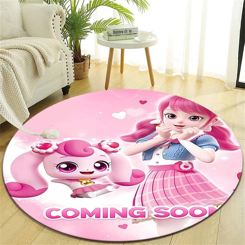 1pc Catch Teenieping Magic Sweethear (6) Design Printed Area Round Carpet for Bedroom Living Room Home Decor Rugs Mat Non Slip Mat Rug for Bedside