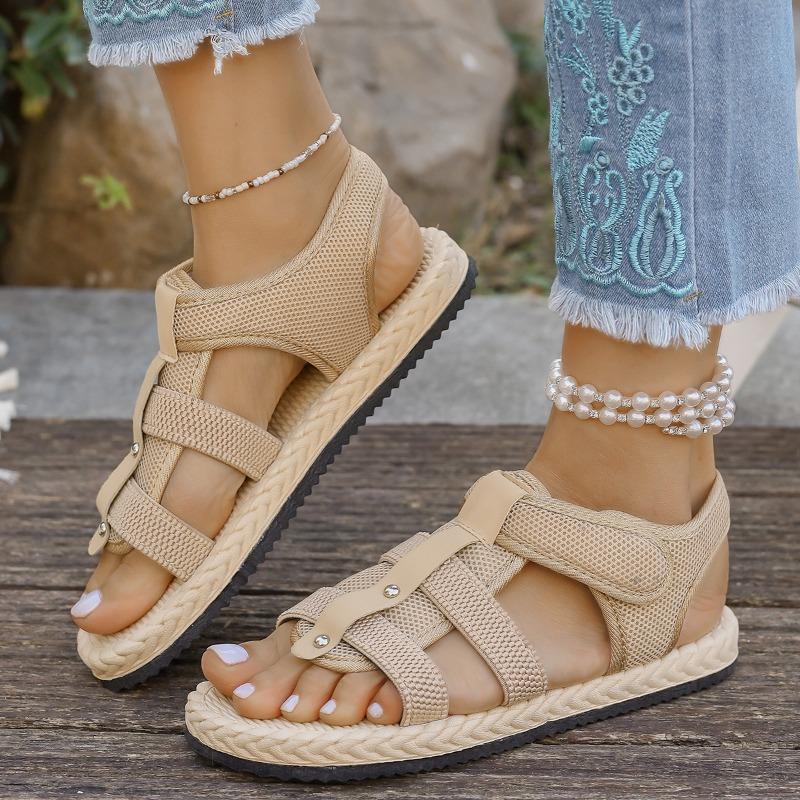

Fashion New Style Women s Knit Elastic Cloth Wedge Sandals Slip on Lightweight Walking Sandals Women Plus Size Comfortable Summer Shoes 35