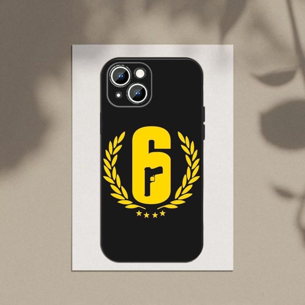 Game Rainbow S-Six S-Siege  Phone Case For Apple iPhone 15,14,13,12,11,XS,XR,X,8,7,Pro,Max,Plus,mini Silicone Black Cover
