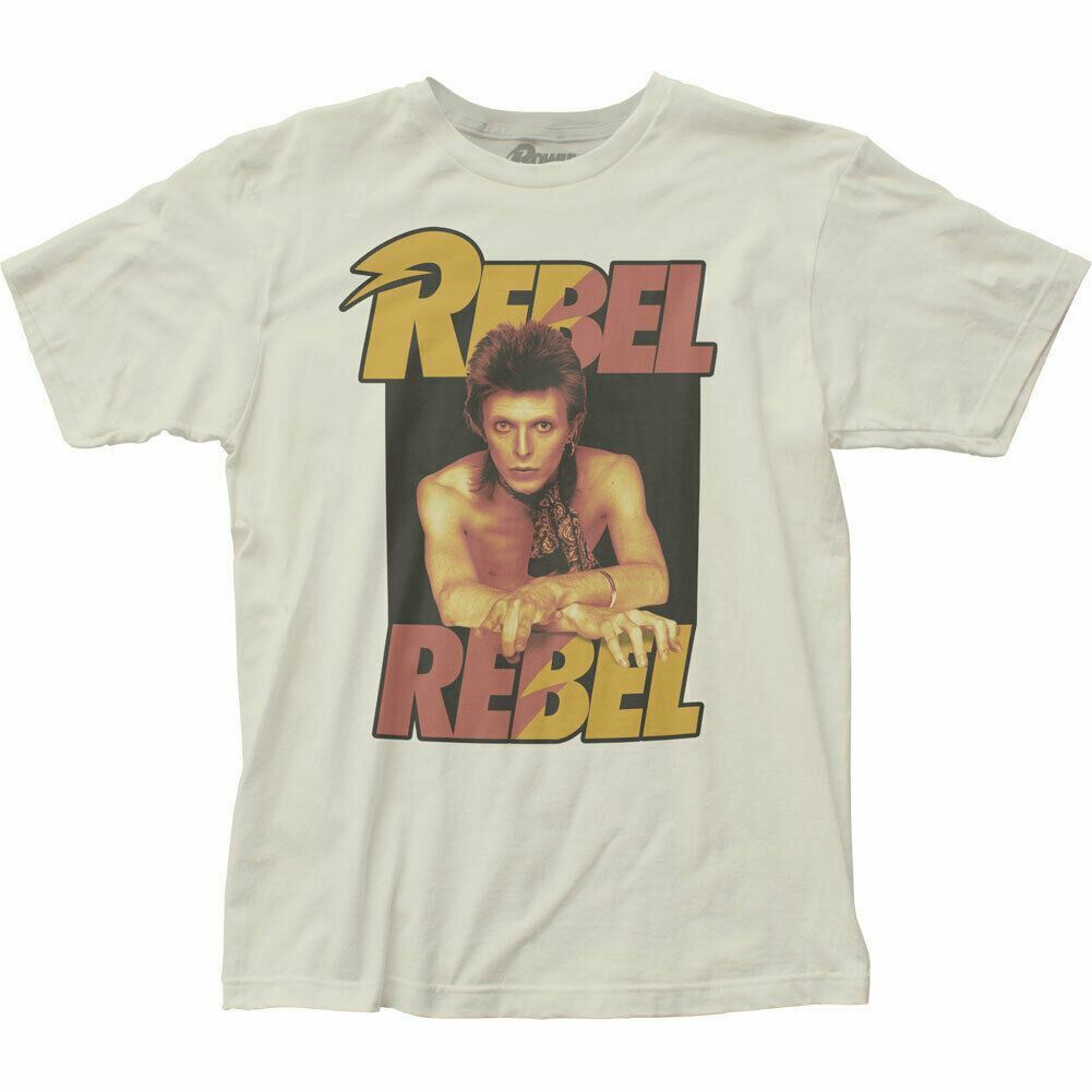 26 David Bowie Rebel Rebel T Shirt Mens Licensed Rock N Roll Band Tee New Natural Unisex T-Shirt XL