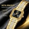 YaLaLuSi Ladies Shiny Diamond Encrusted Gold Bracelet Watch Luxury Fashion Watch Box Set