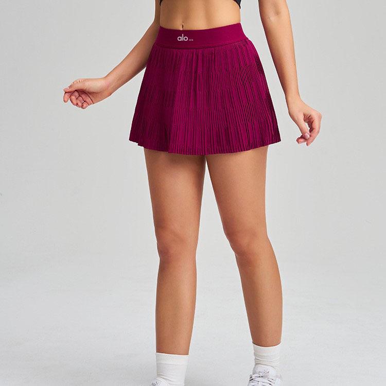 Alo Sco Grenzüberschreitender Schmal geschnittener Antibakterieller Golfrock & Tennisrock mit Anti-Exposure Yoga-Shorts.