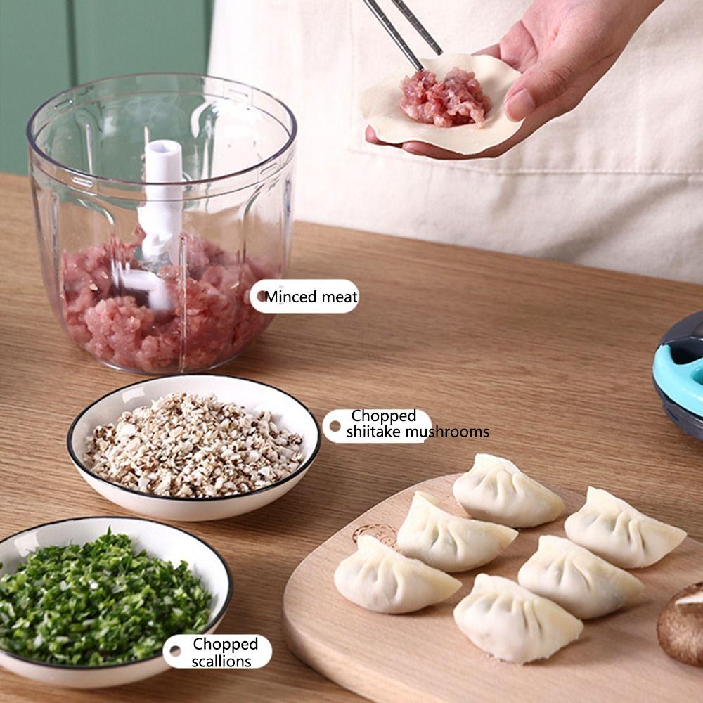 Multi-function Hand Pull String Garlic Chopper Portable Manual Food Mincer Wear-proof Anti-slip Base Vegetable Cutter Onion
