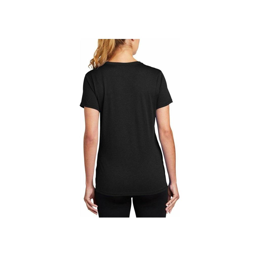 Nike Logo Print Crew Neck Pullover Casual Short Sleeve T-Shirt Women Tops Black CU7599-010