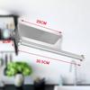 Wowfill Magnetic Stainless Steel Folding Towel Bar, Kitchen Paper Holder, No Drilling Required, Kitchen & Bathroom Storage (Magnetic, 30cm, Silver)