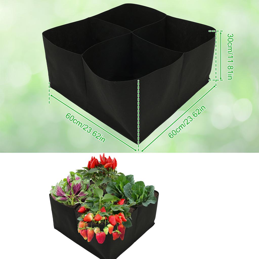 Garden Raised Planting Bed 4/8 Mesh Felt Fabric Grow Bag Vegetable Flower Potato Planting Container Reusable Large