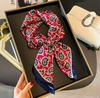 New silk scarf women's fashion versatile sense 70 square scarf neck protection scarf spring and autumn retro scarf tied bag