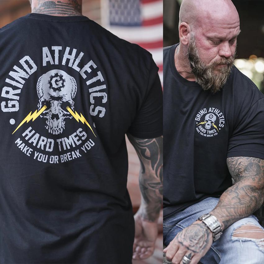 Skull Men Cotton TShirt Athletic Streetwear Casual - Men s Summer Cotton Graphic Tee S разноцветный
