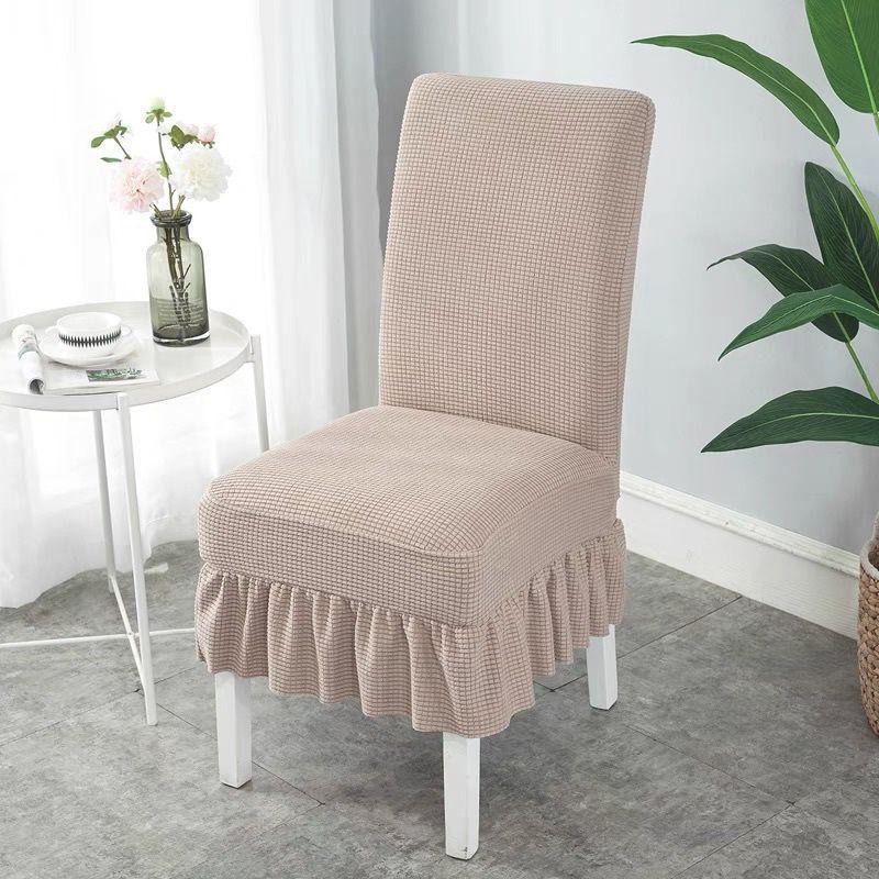 Esszimmerstuhlbezug, Jacquard-Spandex-Schonbezug, dehnbar, für Küchenstuhl, Sitz, Hotel, Bankett, elastisch