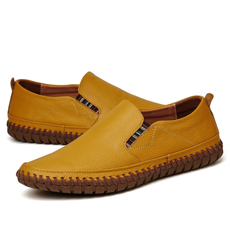

Модные Новые Мужские Лоферы Мягкие Мокасины Модные Мягкие Весенне-Осенние Кожаные Туфли На Все Случаи Жизни Мужские Теплые Балетки Обувь для Ходьбы Большой Размер 50 50 жёлтый