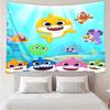 Cartoon Shark Dance Party Tapestry Hanging for Bedroom,Livingroom, Playroom,Decor Art Room Wall Tapestry Holiday and Birthday Gifts