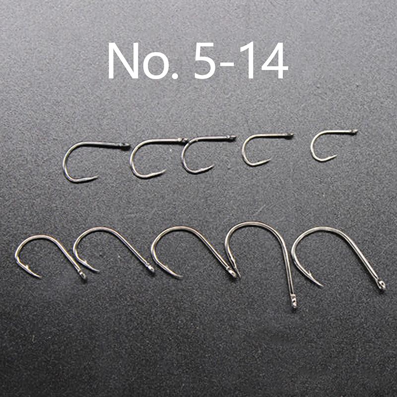 100Pcs Gold Iseini Fishing Hooks 100Pcs/Box Black Tube Payment Iseini Pressure Shank W/ Circle/Barbs
