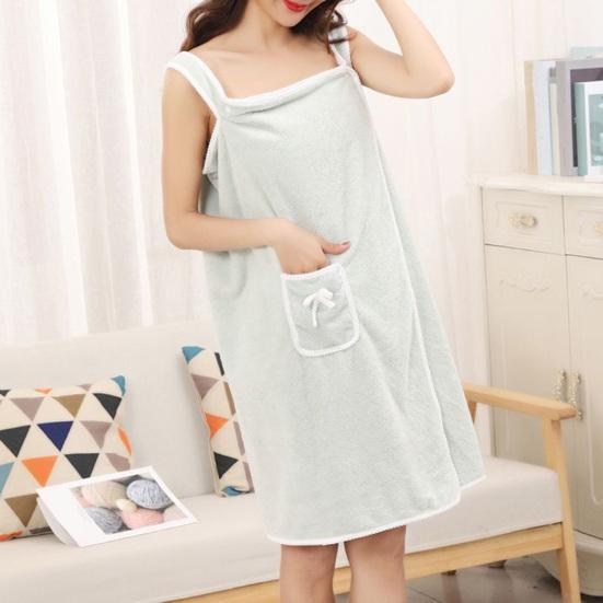 Bath Towel Wearable Soft High Water Absorption Coral Fleece Bathroom Women Wrapped Showering Body Towel Daily Use