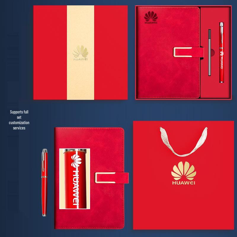 Conjunto de Cadernos A5 de Luxo: Caixa de Presente Diário de Negócios Personalizável com Opção de Impressão de Logotipo