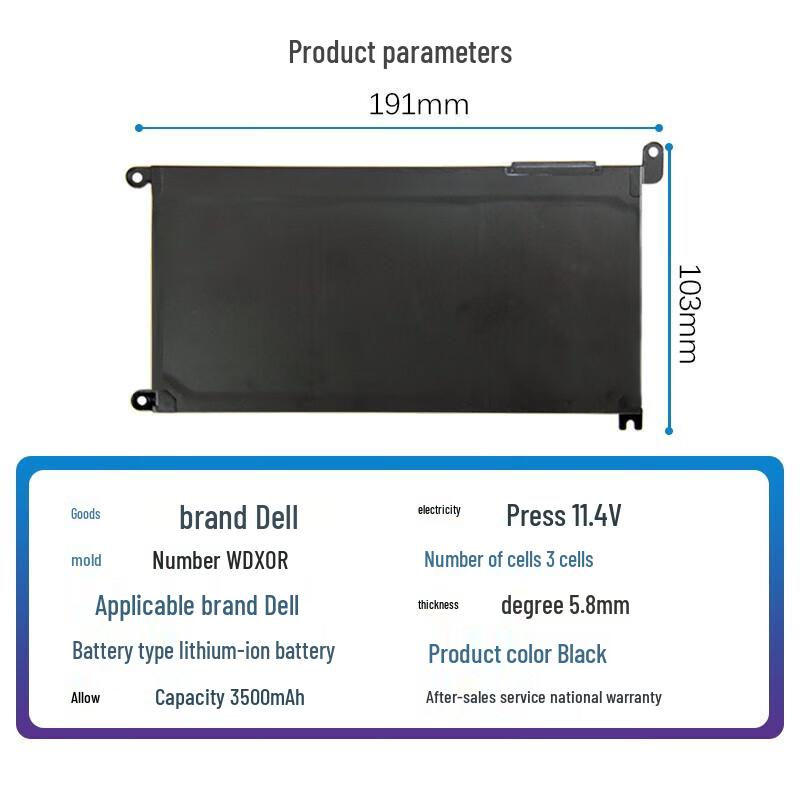 Dell WDXOR Original Laptop Battery