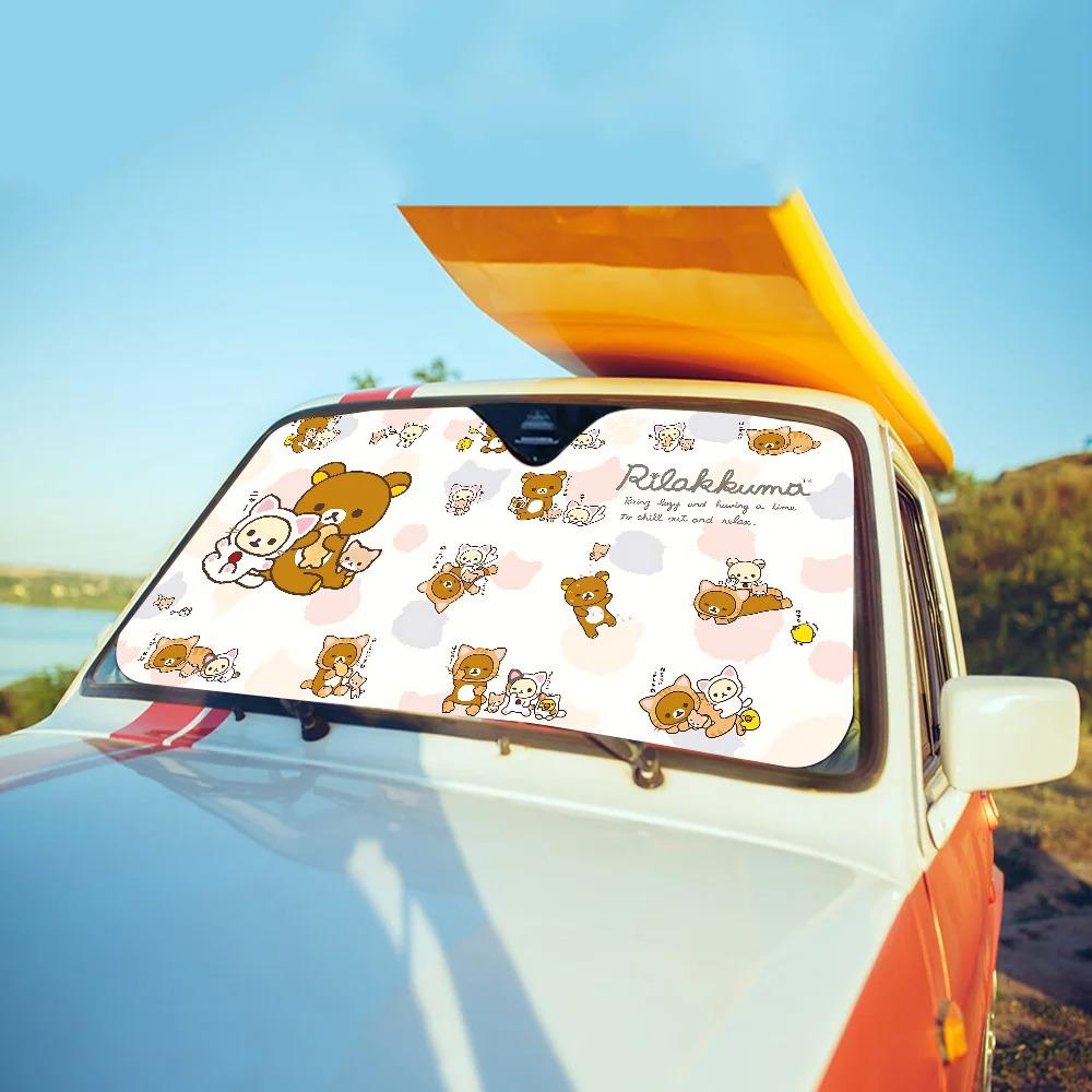 Rilakkuma Car Sunshade - Cute Windshield Sun Protection