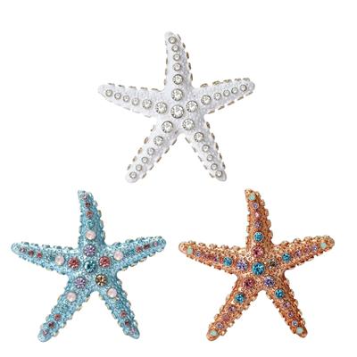 Crystals Starfish Brooch Pin For Women Versatile Fashion Jewelry Gift Party Everyday Wear