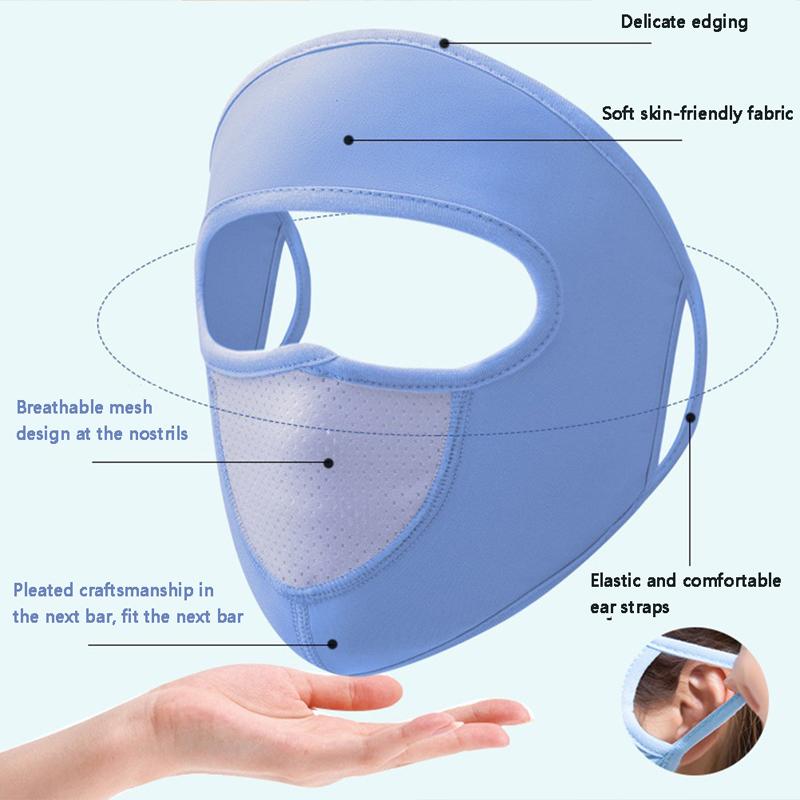 Summer Ice Silk Face Balaclava Full Cover Summer Sun Ultra Uv Protection Thin
