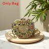 Acrylic Mini Purse With Embellished Flowers And Sparkling Rhinestones For Daily Fashion