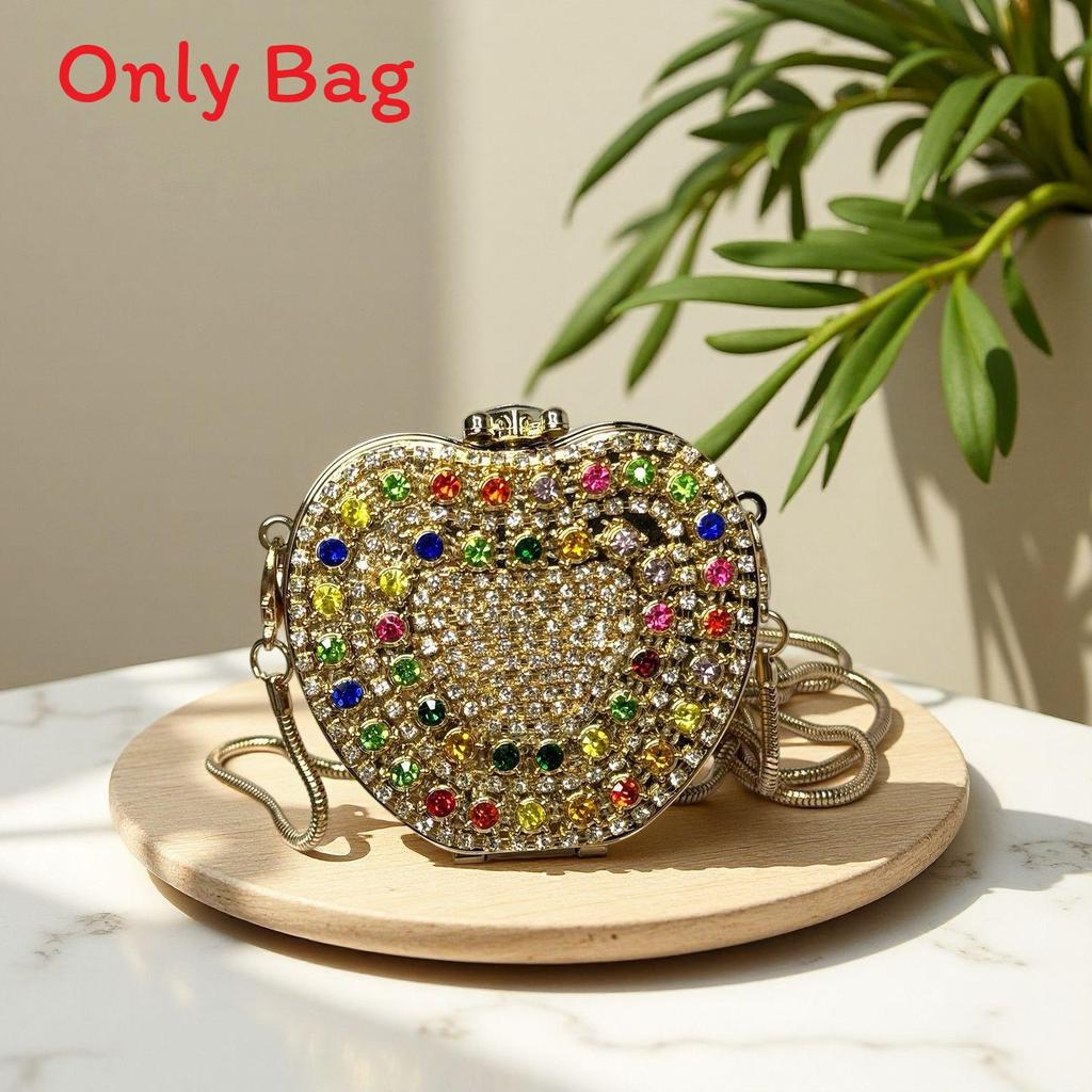 Acrylic Mini Purse With Embellished Flowers And Sparkling Rhinestones For Daily Fashion