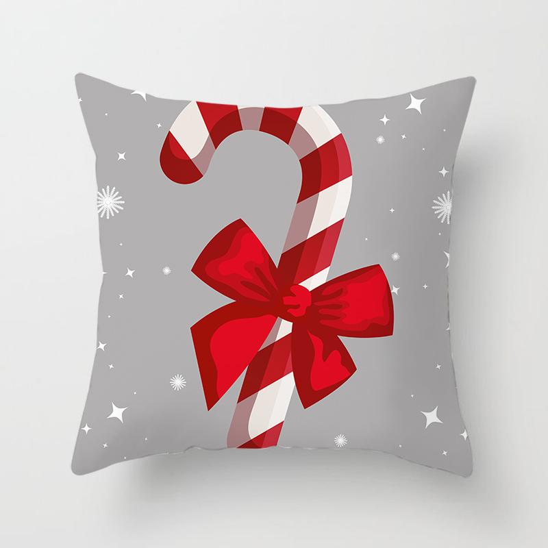 Christmas Cushion Covers  Candy Print Pillow Cases Hotel Party Decoration    Decorations
