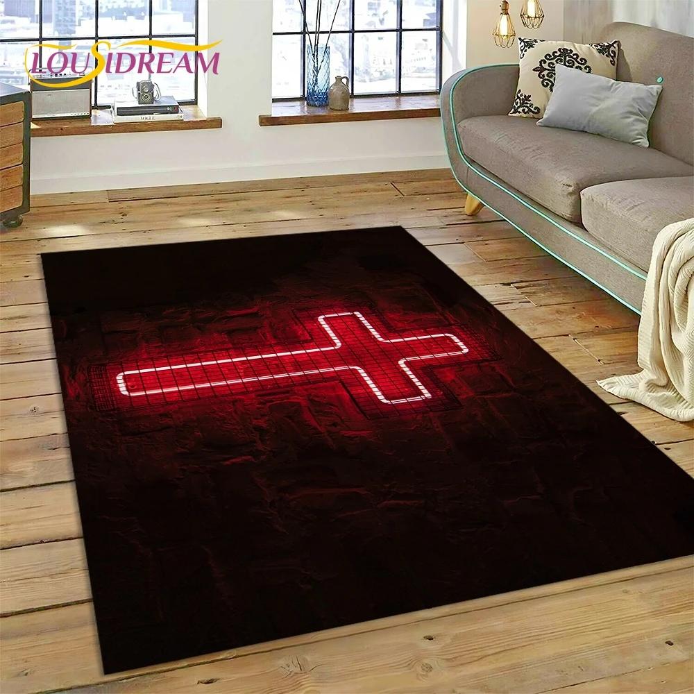 New 3D Pray Holy Bible Cross Jesus Carpet Rug for Bedroom Living Room Home Sofa Decoration,Children Game Large Decor Floor Mat