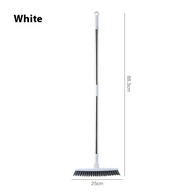 Long Handle Rotating Scrub Brush, Hard Bristle Bathroom Floor Brush for Tub and Tile Cleaning, Without Dead Ends