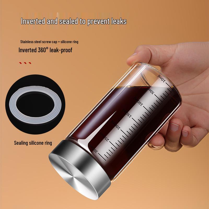 Transparent Borosilicate Glass Chinese Medicine and Juice Cup with Scale, Child-Friendly and Customizable Logo