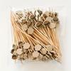 100/200Pcs-Disposable Bamboo Skewer Pearl Cocktail Buffet Food Hamburger Garnish Fruit Forks For Wedding Birthday Party Decor