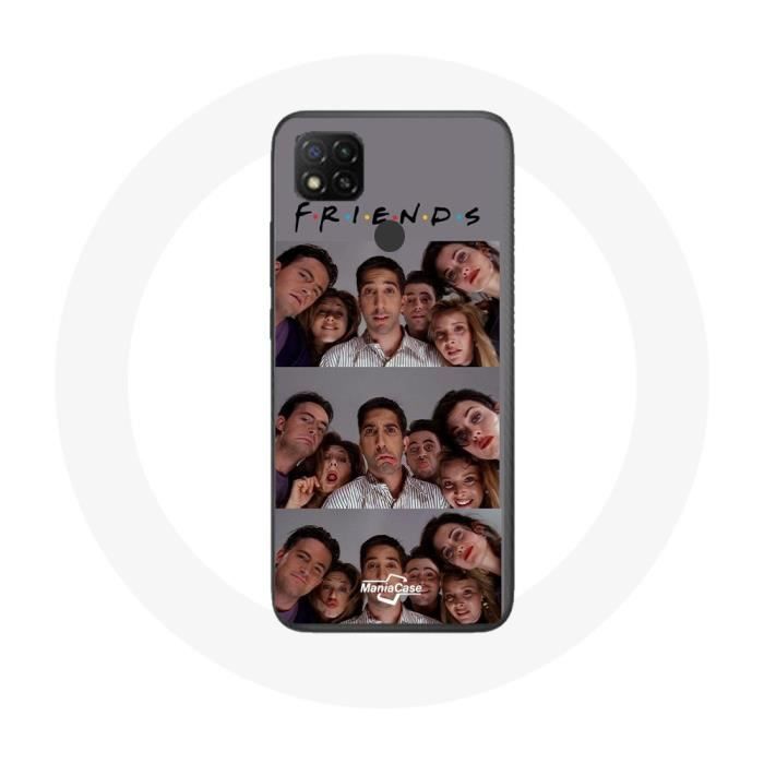 Case - Maniacase - Xiaomi Redmi 9C - Soft - Gray - Friends Selfie