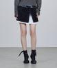 SALTY PEBBLE Studded Suede Skirt [Black]